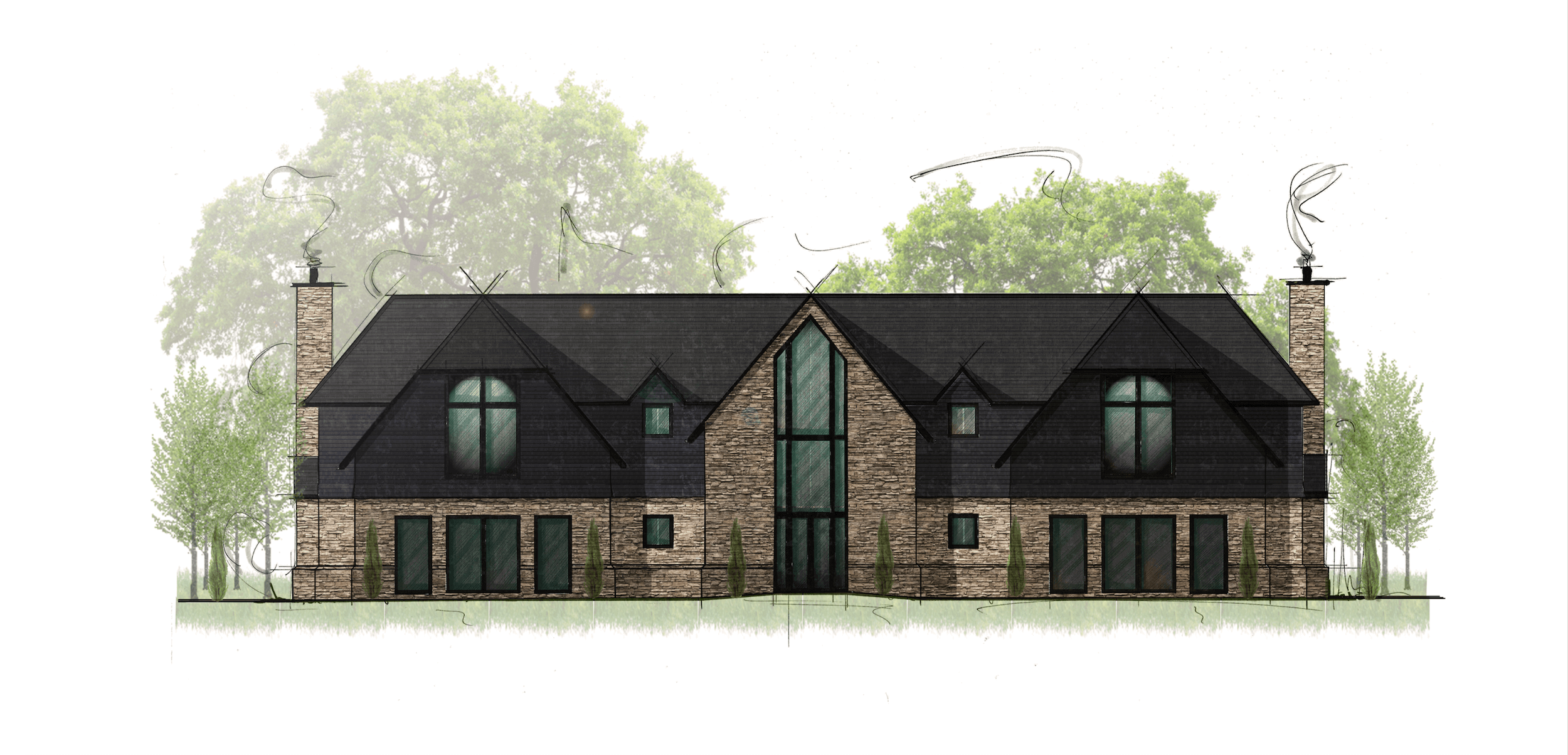 Artist sketch of a house